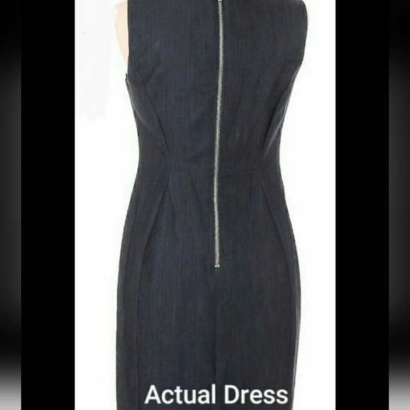 CALVIN KLEIN Sheath Pleated Knee Length CASUAL/Work DRESS - Picture 6 of 12